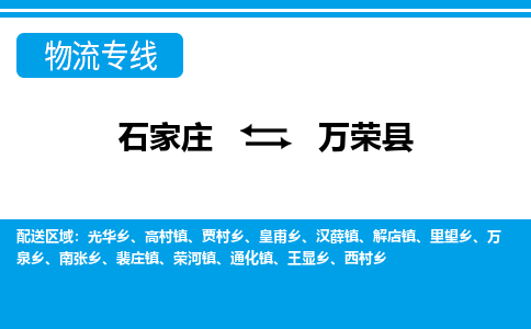 石家庄到万荣县物流专线